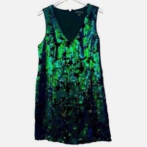 Forever 21+ Black Velvet Sequined Party Dress